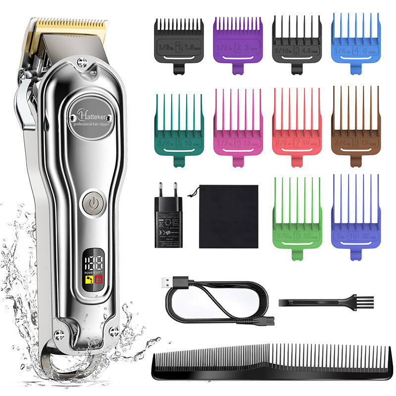 Hair Scissors Metal Machine Intelligent LED LCD Display Hair Salon Washing Electric Clipper Razor Vibrant Vaults