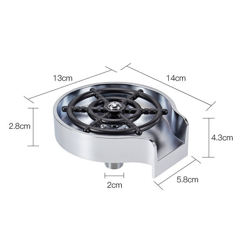Bar Counter Cup Washer Sink High-pressure Spray Automatic Faucet Coffee Pitcher Wash Cup Tool Kitchen Vibrant Vaults