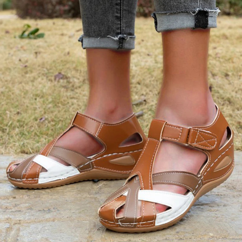 Open Toe Summer Women New Elegant Non Slip Shoes For Women Wedges Non-Slip Buckle Zapatos De Mujer Sandals Women Footwear Vibrant Vaults