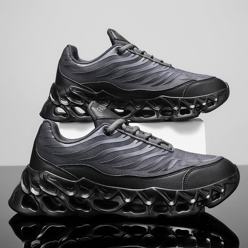 Men's Lace-up Sneakers Thick-soled Daddy Vulcanized Shoes Outdoor Running Sports Casual Shoes Vibrant Vaults