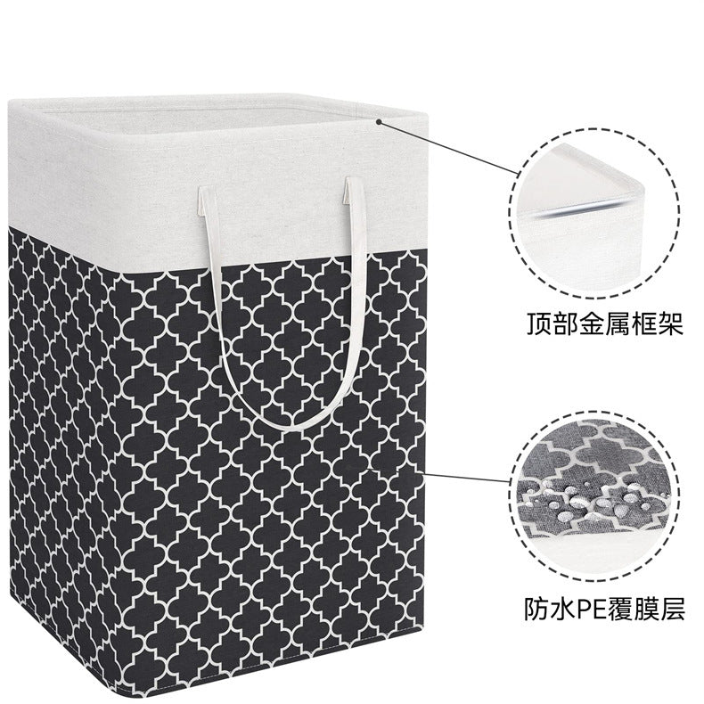Large Laundry Basket Striped Foldable Storage Bag Laundry Baskets Vibrant Vaults