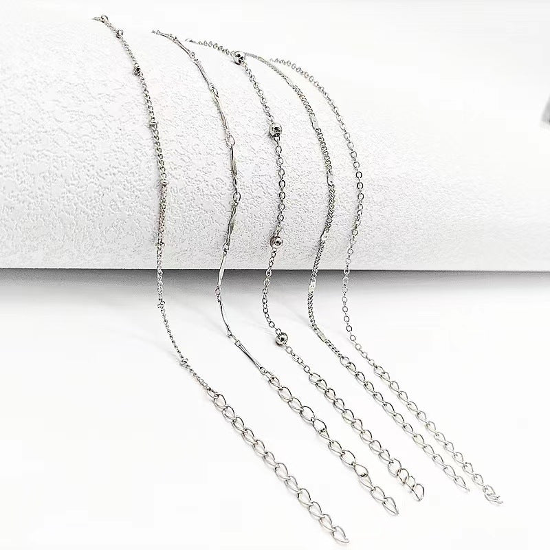 Stylish Simple And Versatile Anklets 5 Pieces Suit Combination Vibrant Vaults