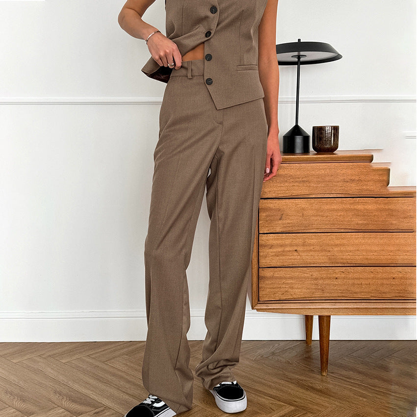 French Slim V-neck Simple Graceful Casual Suit Vibrant Vaults
