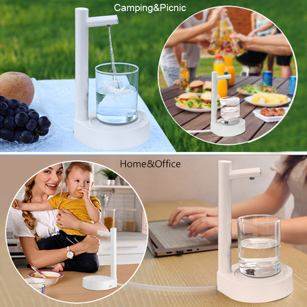 Desk Dispenser Electric Water Gallon Automatic Water Bottle Dispenser Rechargeable Water Dispenser Vibrant Vaults