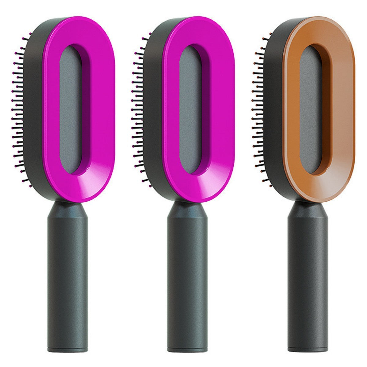 Self Cleaning Hair Brush For Women One-key Cleaning Hair Loss Airbag Massage Scalp Comb Anti-Static Hairbrush Vibrant Vaults