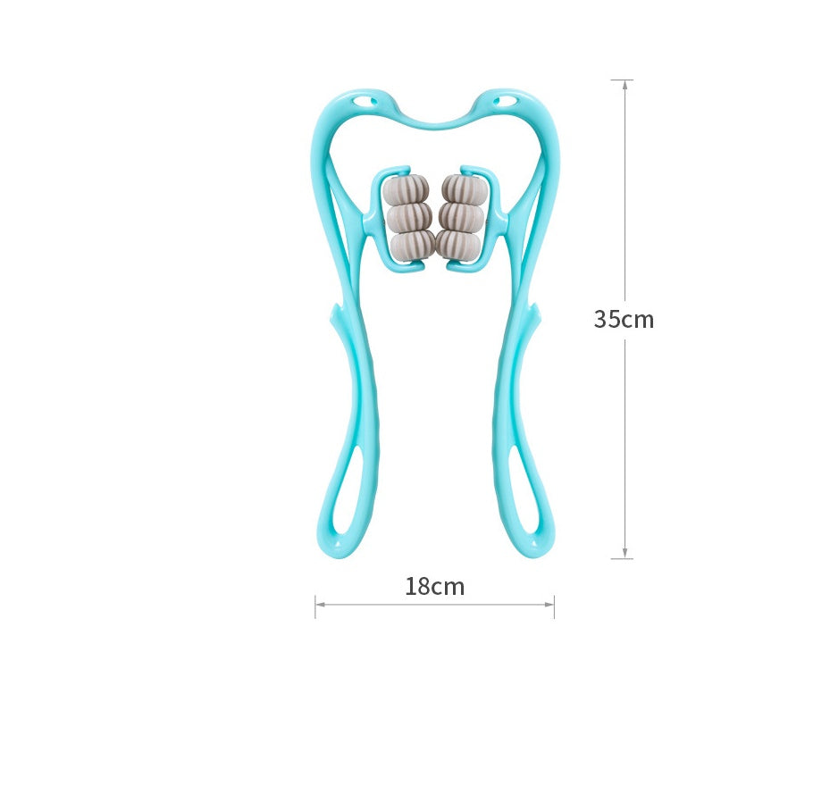 Multifunctional Manual Six-wheel Neck Massager Massage Relieve Roller Massage Tool Vibrant Vaults