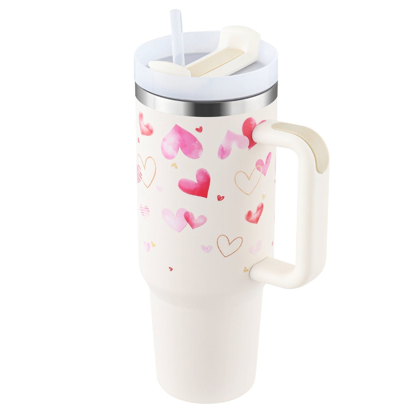 40oz Straw Coffee Mug With Handle Portable Car Stainless Steel Water Bottle Large Capacity Travel Bisphenol A Free Mug Vibrant Vaults