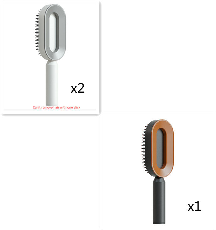 Self Cleaning Hair Brush For Women One-key Cleaning Hair Loss Airbag Massage Scalp Comb Anti-Static Hairbrush Vibrant Vaults
