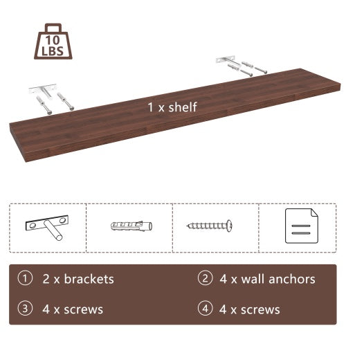 Floating Shelves, 32inch Floating Shelves For Wall Mounted, Wall Shelves For Bathroom, Dining Room, Kitchen, Floating Shelf For Books, Storage, Room Decor Vibrant Vaults