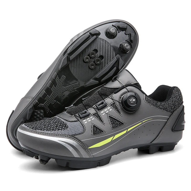 Men’s Cycling Shoes Self-locking Off-road Cycling Sneakers Women Mountain Bicycle Shoes Mesh Racing Shoes Dirt Road Bike Shoes Vibrant Vaults