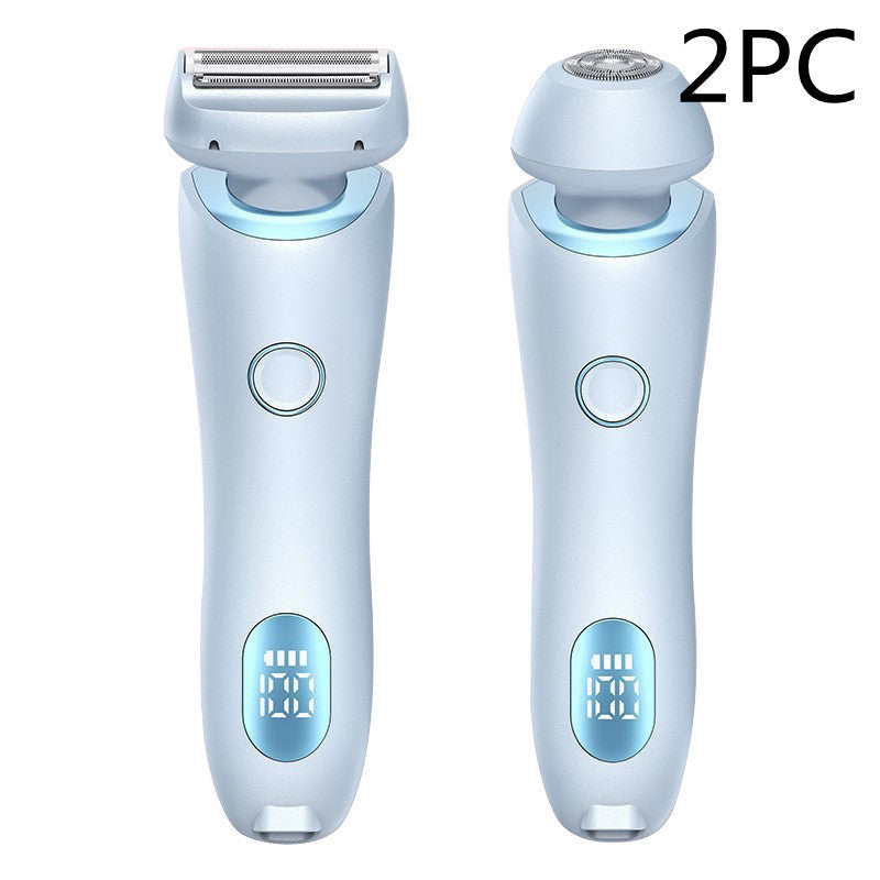 2 In 1 Hair Removal Epilator USB Rechargeable Trimmer Women Body Razor Face Leg Armpit Bikini Hand Pubic Shaver Hair Remover Vibrant Vaults