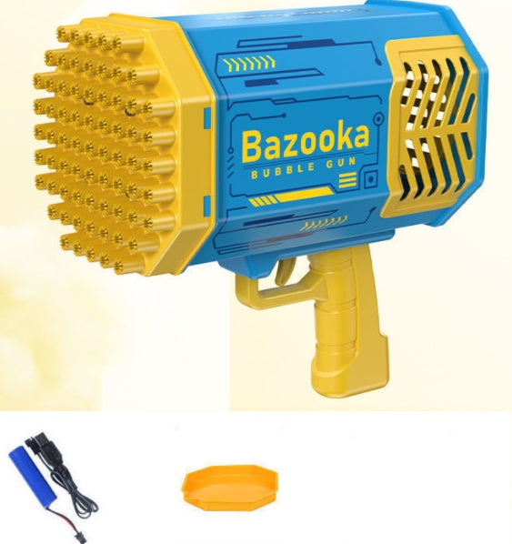 Bubble Gun Rocket 69 Holes Soap Bubbles Machine Gun Shape Automatic Blower With Light Toys For Kids Pomperos Vibrant Vaults