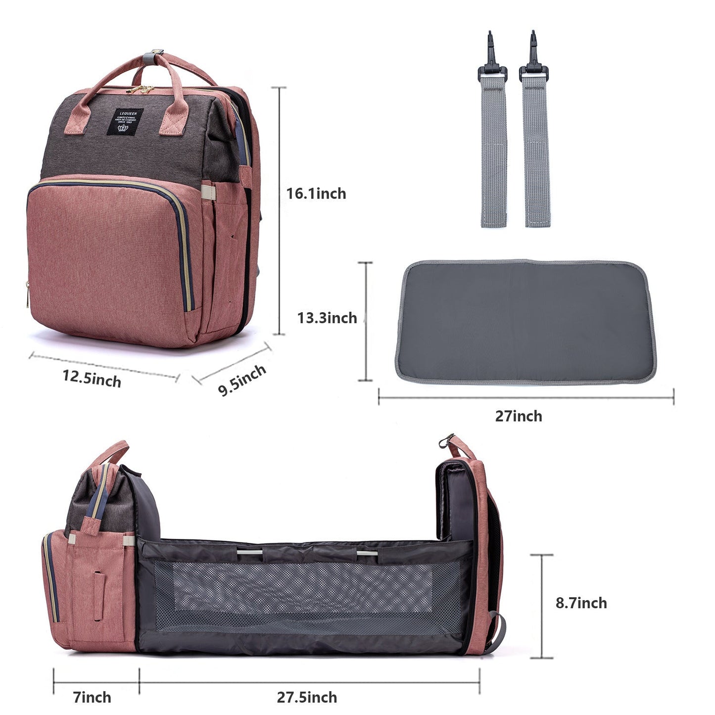 Large Capacity Diaper Bag Mummy Nursing Nappy Backpacks Travel Baby Vibrant Vaults