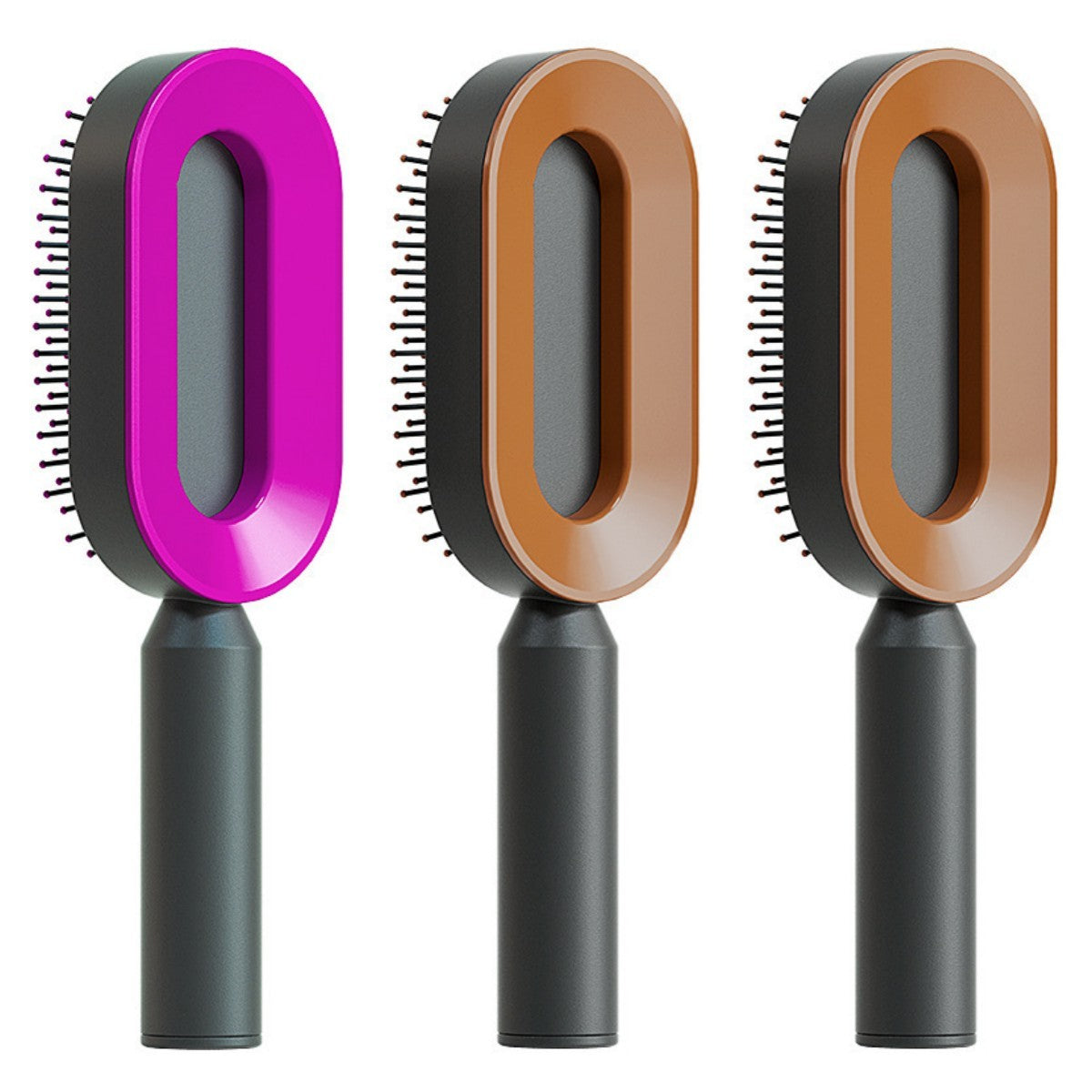 Self Cleaning Hair Brush For Women One-key Cleaning Hair Loss Airbag Massage Scalp Comb Anti-Static Hairbrush Vibrant Vaults