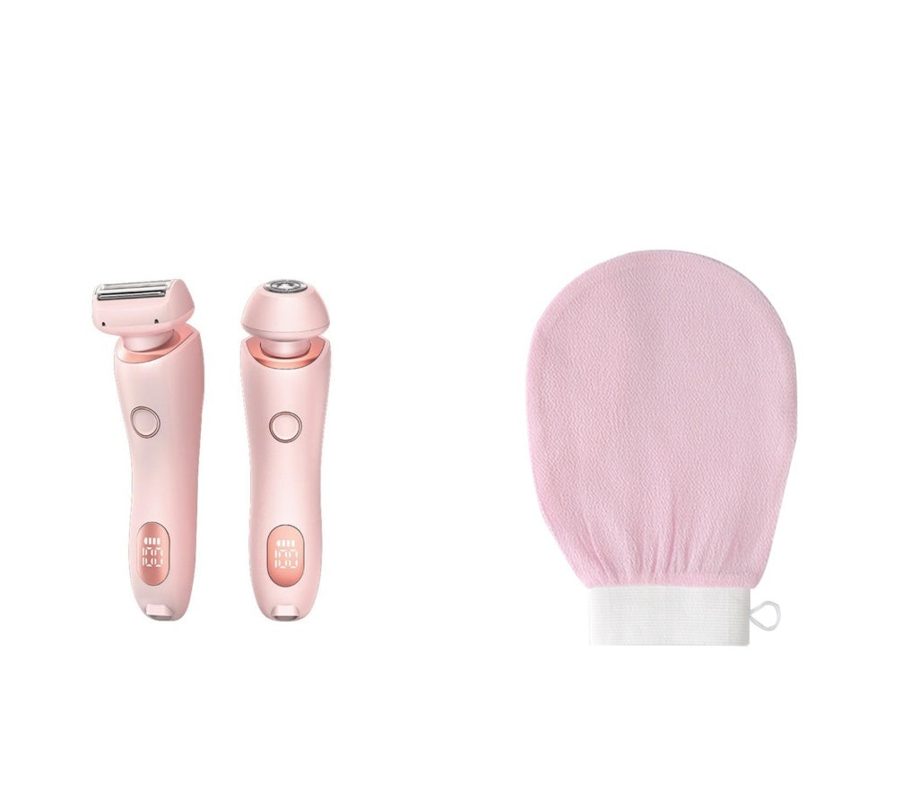 2 In 1 Hair Removal Epilator USB Rechargeable Trimmer Women Body Razor Face Leg Armpit Bikini Hand Pubic Shaver Hair Remover Vibrant Vaults