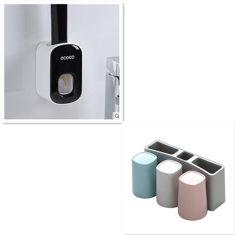 Wall Mounted Automatic Toothpaste Holder Bathroom Accessories Set Dispenser Vibrant Vaults