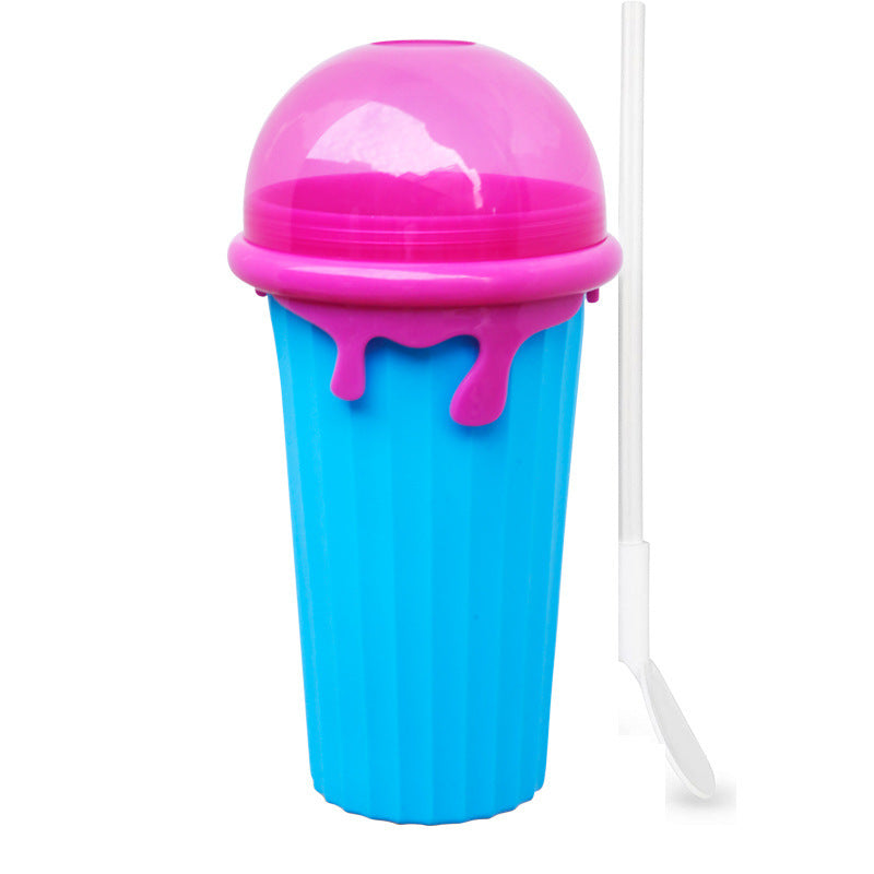500ml Large Capacity Slushy Cup Summer Squeeze Homemade Juice Water Bottle Quick-Frozen Smoothie Sand Cup Pinch Fast Cooling Magic Ice Cream Slushy Maker Beker Kitchen Gadgets Vibrant Vaults