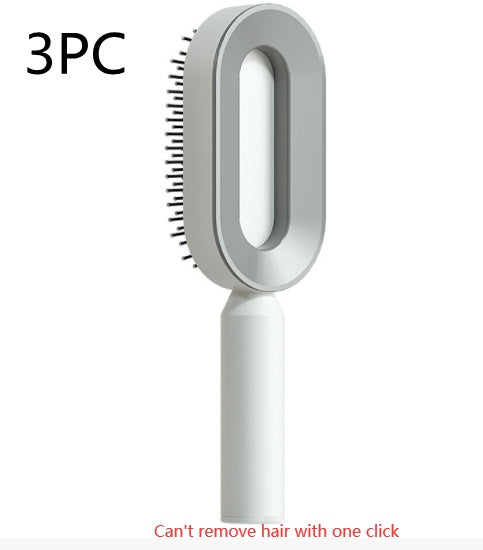 Self Cleaning Hair Brush For Women One-key Cleaning Hair Loss Airbag Massage Scalp Comb Anti-Static Hairbrush Vibrant Vaults