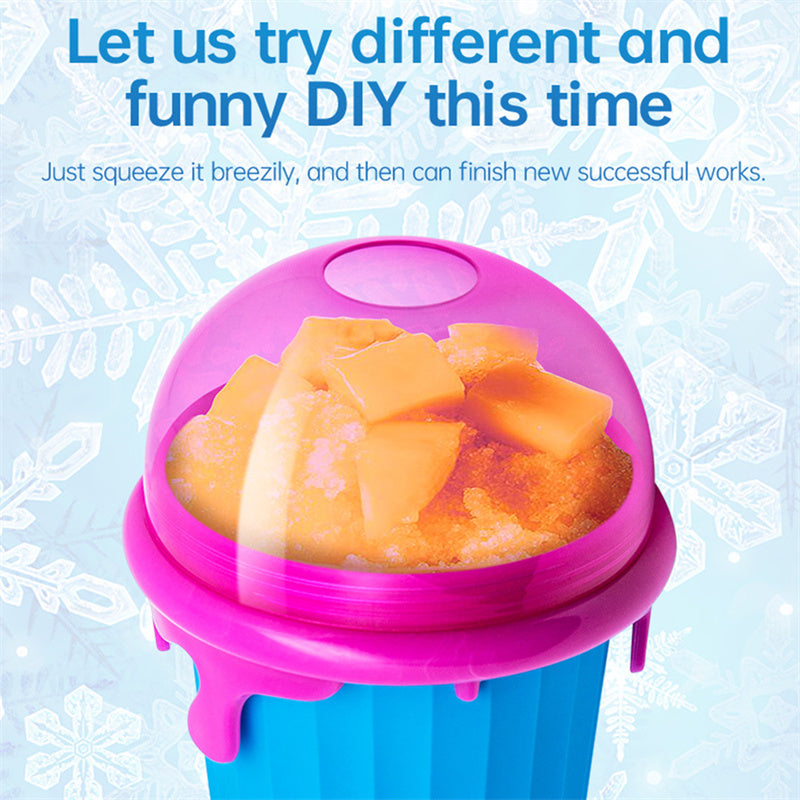 500ml Large Capacity Slushy Cup Summer Squeeze Homemade Juice Water Bottle Quick-Frozen Smoothie Sand Cup Pinch Fast Cooling Magic Ice Cream Slushy Maker Beker Kitchen Gadgets Vibrant Vaults