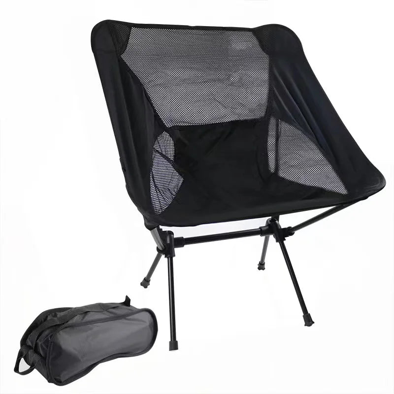 Detachable Portable Folding Moon Chair Outdoor Camping Chairs Beach Fishing Chair Ultralight Travel Hiking Picnic Seat Tools