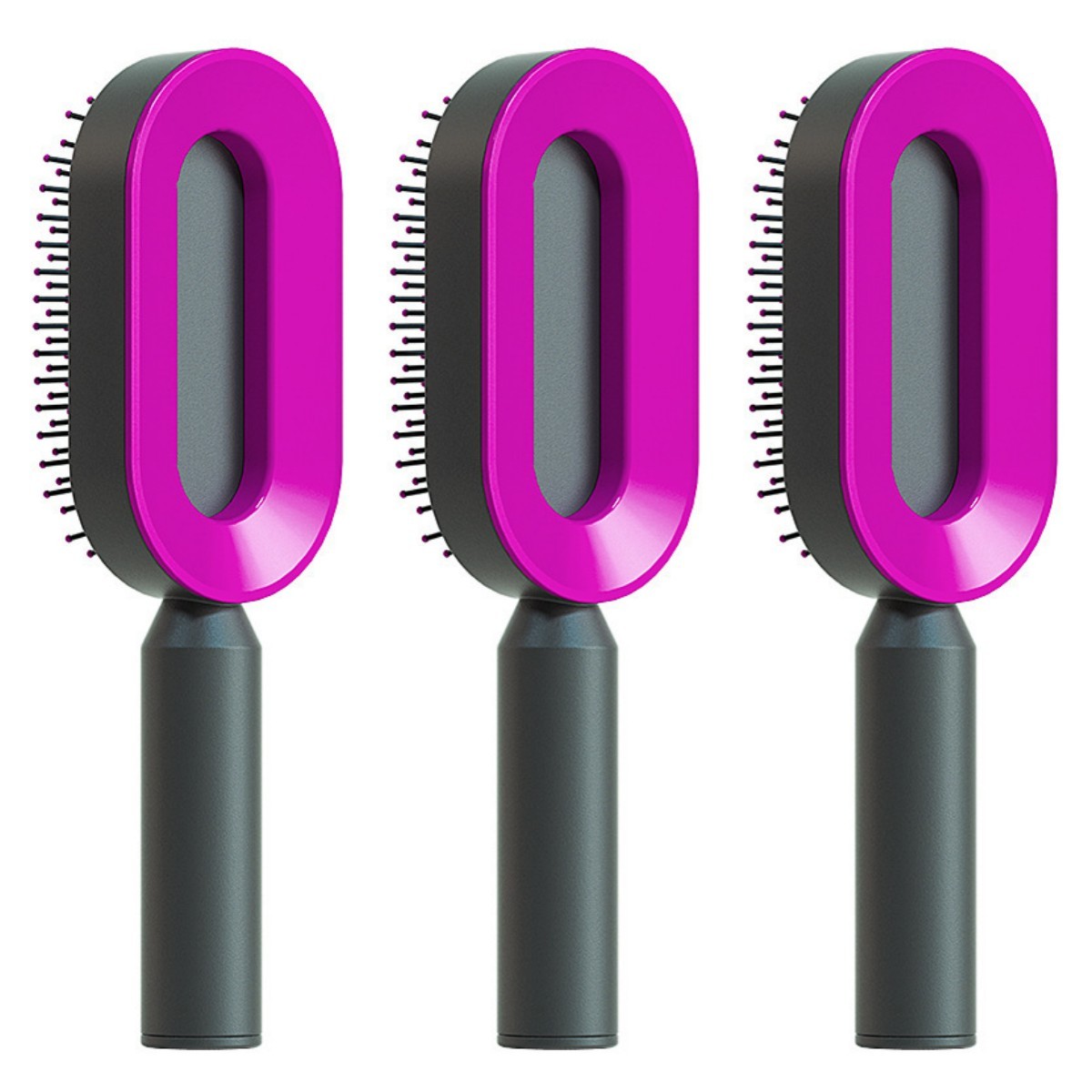 Self Cleaning Hair Brush For Women One-key Cleaning Hair Loss Airbag Massage Scalp Comb Anti-Static Hairbrush Vibrant Vaults