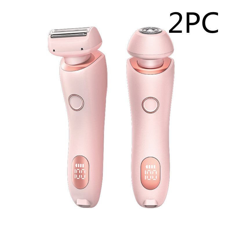 2 In 1 Hair Removal Epilator USB Rechargeable Trimmer Women Body Razor Face Leg Armpit Bikini Hand Pubic Shaver Hair Remover Vibrant Vaults