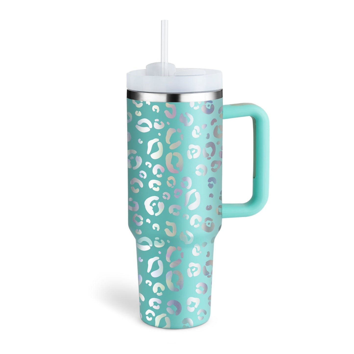 40oz Straw Coffee Mug With Handle Portable Car Stainless Steel Water Bottle Large Capacity Travel Bisphenol A Free Mug Vibrant Vaults