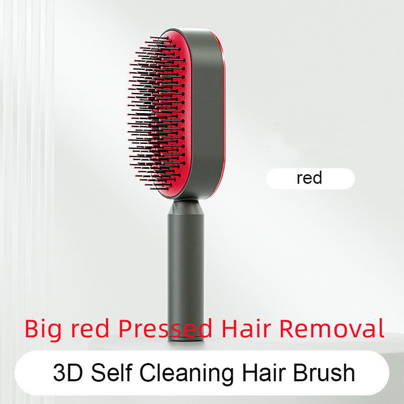 Self Cleaning Hair Brush For Women One-key Cleaning Hair Loss Airbag Massage Scalp Comb Anti-Static Hairbrush Vibrant Vaults