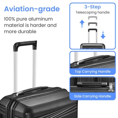 Luggage 4 Piece Sets, Hard Shell Lightweight TSA Lock Carry On Expandable Suitcase With Spinner Wheels Travel Set For Men Women Vibrant Vaults