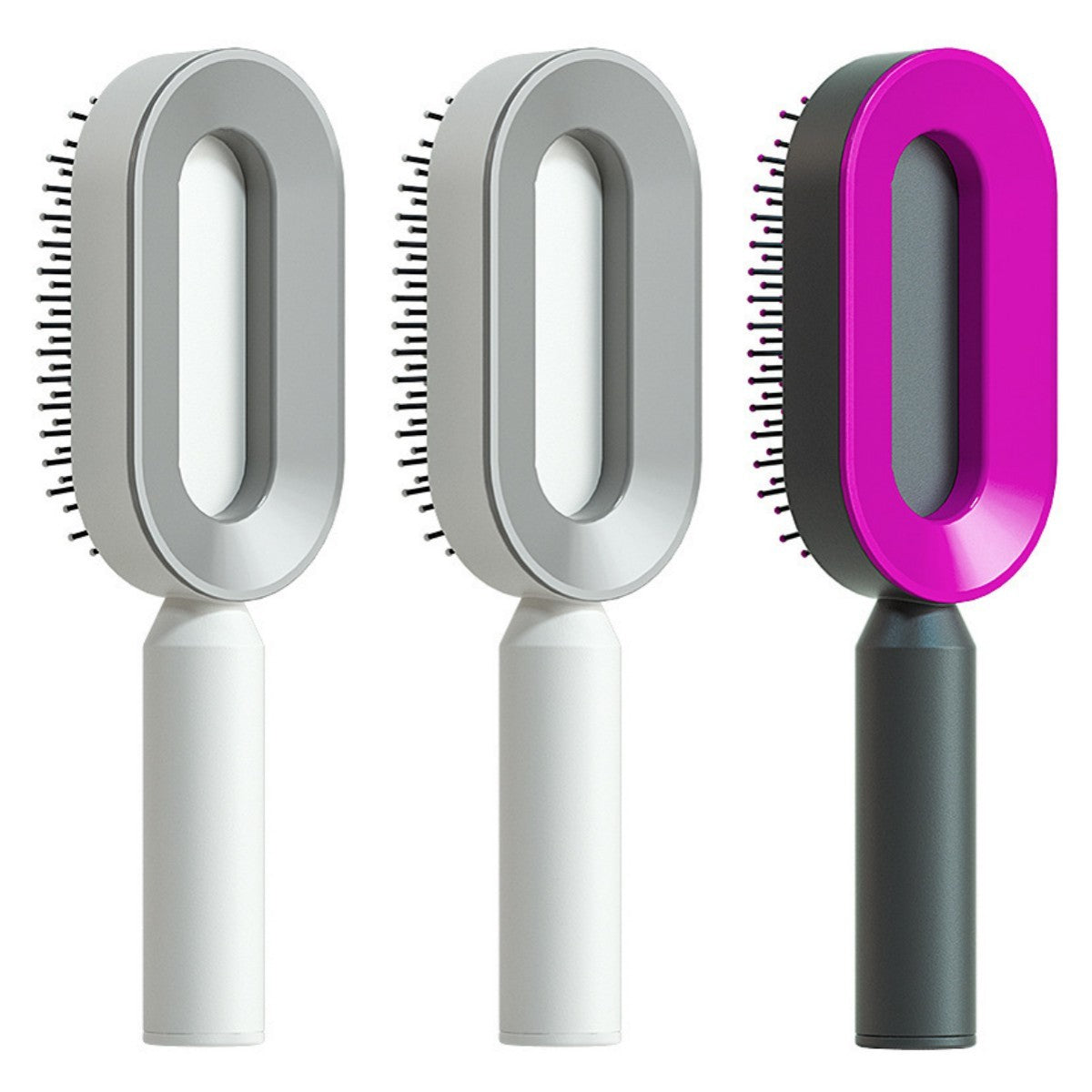 Self Cleaning Hair Brush For Women One-key Cleaning Hair Loss Airbag Massage Scalp Comb Anti-Static Hairbrush Vibrant Vaults