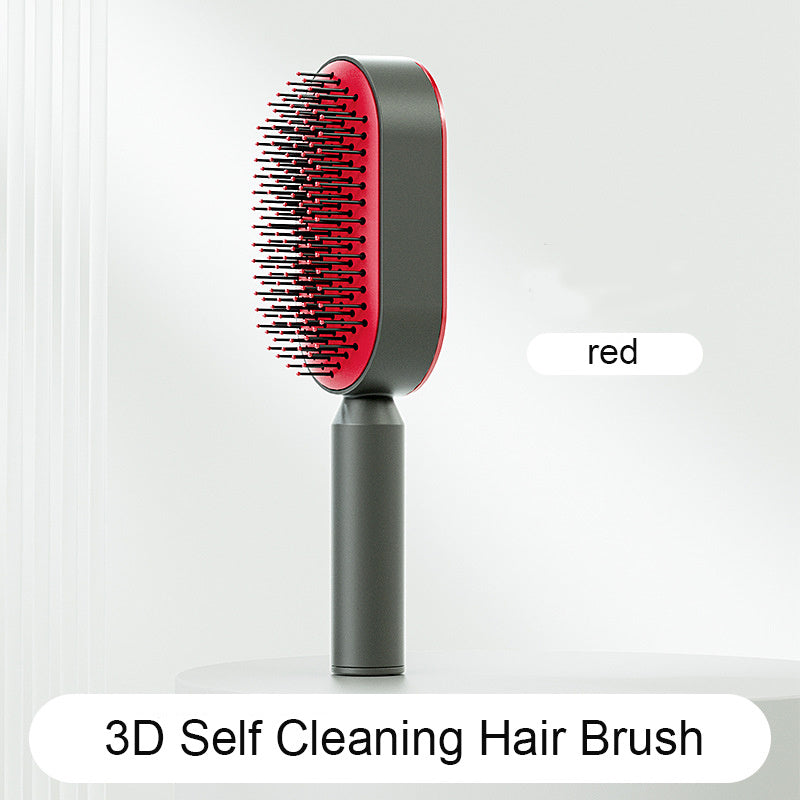 Self Cleaning Hair Brush For Women One-key Cleaning Hair Loss Airbag Massage Scalp Comb Anti-Static Hairbrush Vibrant Vaults