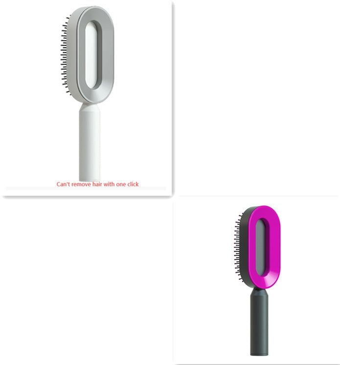 Self Cleaning Hair Brush For Women One-key Cleaning Hair Loss Airbag Massage Scalp Comb Anti-Static Hairbrush Vibrant Vaults