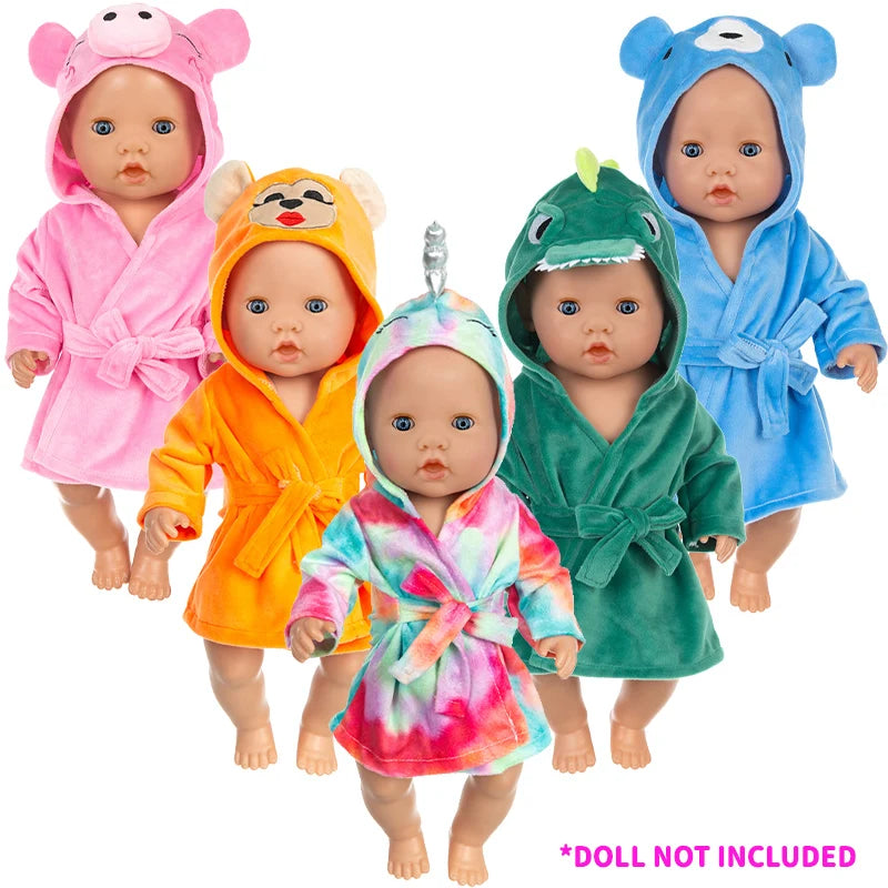 Doll Cartoon Clothes 5Set 18Inch&43cm Baby Pajamas Dinosaur Pig Animal American Reborn New Born Baby Doll OG Girl`s Toy Doll Vibrant Vaults