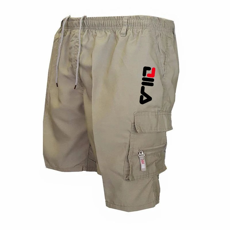 Men's Cargo Shorts Print Multiple Pockets Fashion Drawstring Loose Sportswear Summer Fitness Jogger Training Tactical Shorts Vibrant Vaults