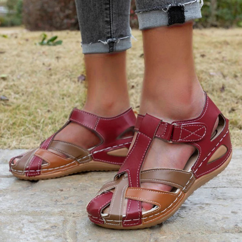 Open Toe Summer Women New Elegant Non Slip Shoes For Women Wedges Non-Slip Buckle Zapatos De Mujer Sandals Women Footwear Vibrant Vaults