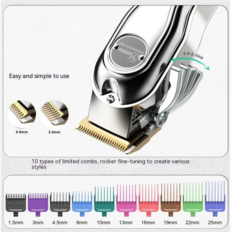 Hair Scissors Metal Machine Intelligent LED LCD Display Hair Salon Washing Electric Clipper Razor Vibrant Vaults