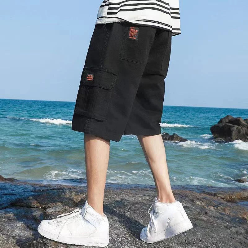 Bermuda Mens Cargo Shorts Solid Big and Tall Harajuku Loose Short Pants for Men Jorts New In Strech Summer Designer Comfortable