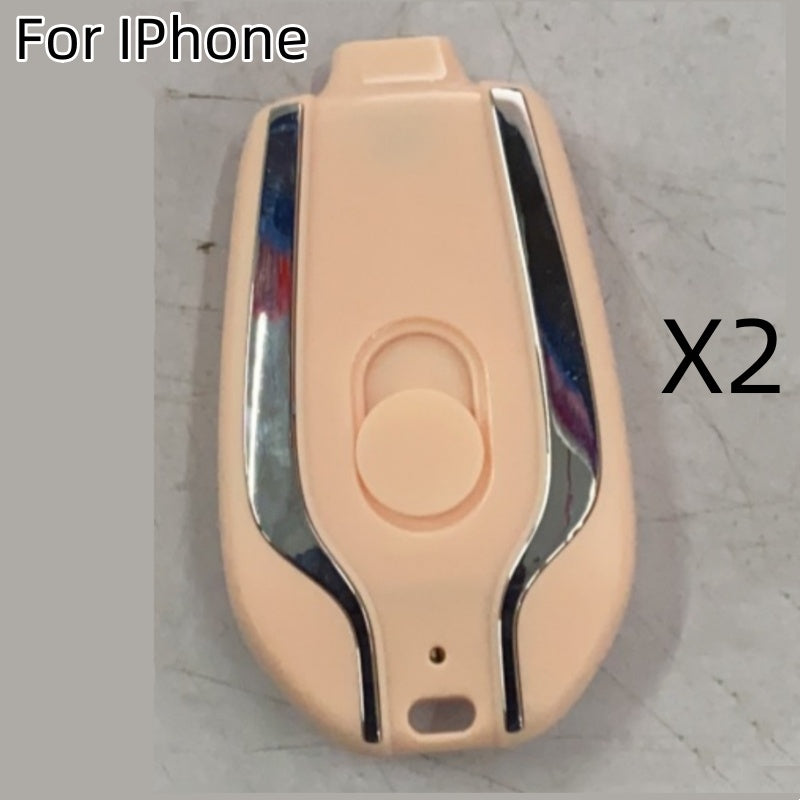 1500mAh Mini Power Emergency Pod Keychain Charger With Type-C Ultra-Compact Mini Battery Pack Fast Charging Backup Power Bank Vibrant Vaults
