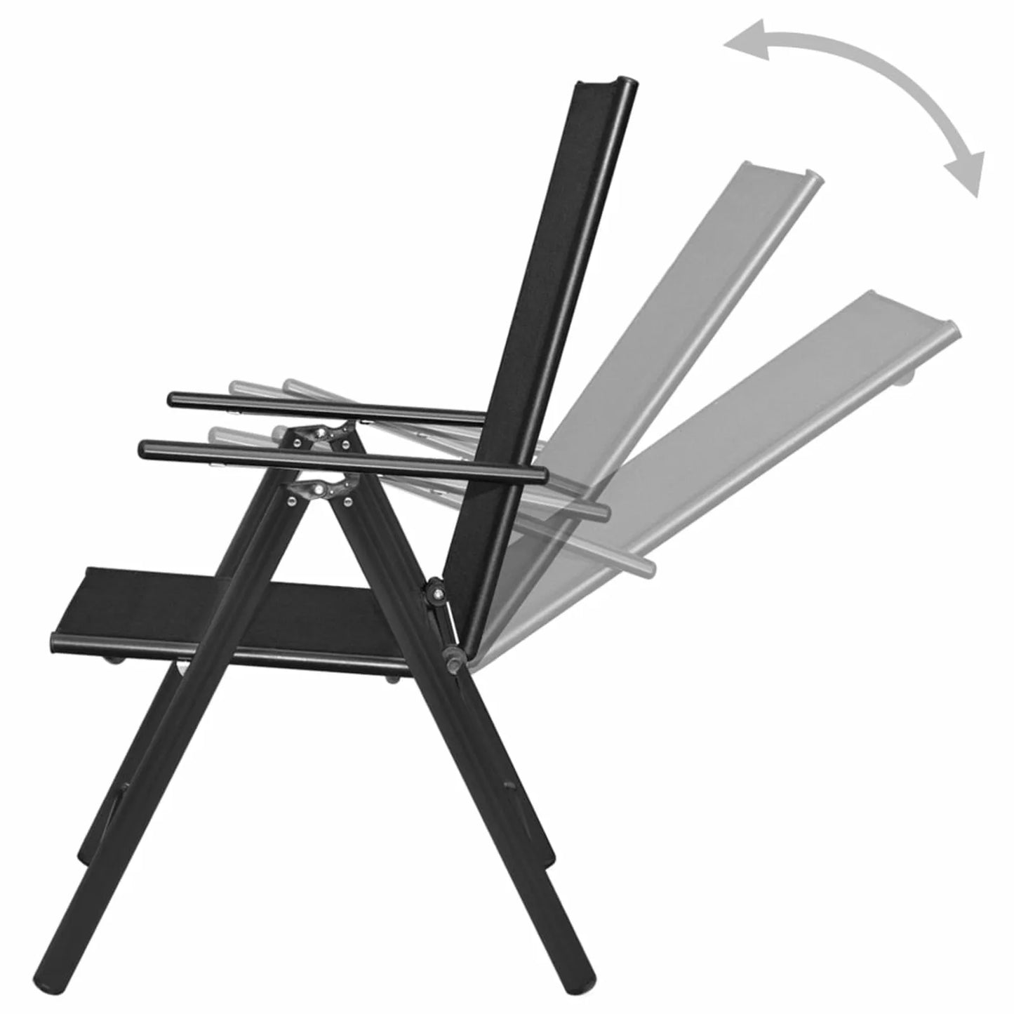 4PCS  Folding Patio Chairs Aluminum and Textilene for Camping Garden Pool Beach Using