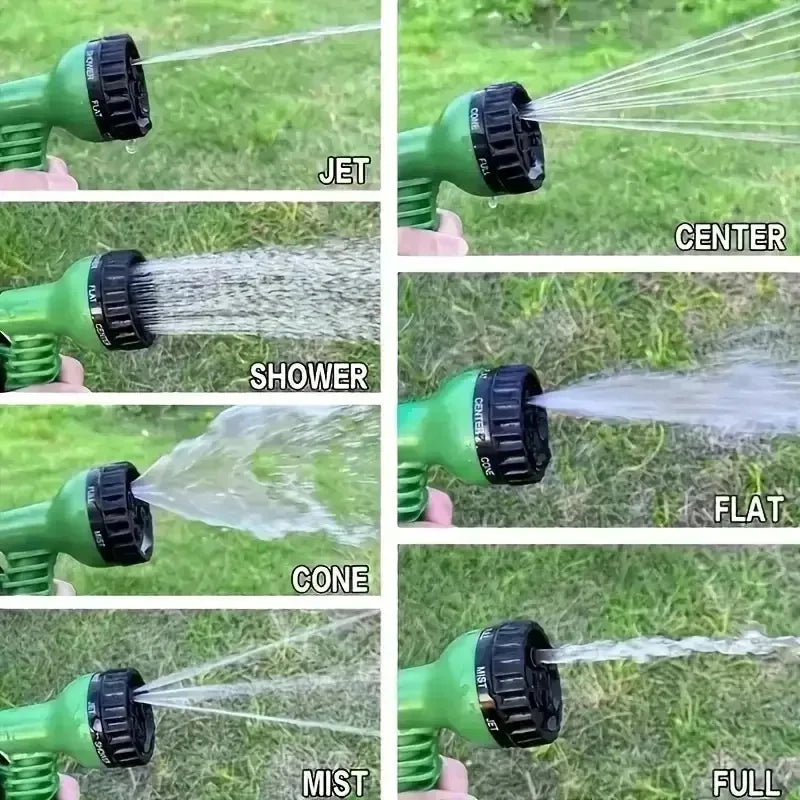 25FT-200FT Garden Hose Expandable Magic Water Pipes Home Garden Daily Watering Tools High-Pressure Car Wash Cleaning Water Gun Vibrant Vaults