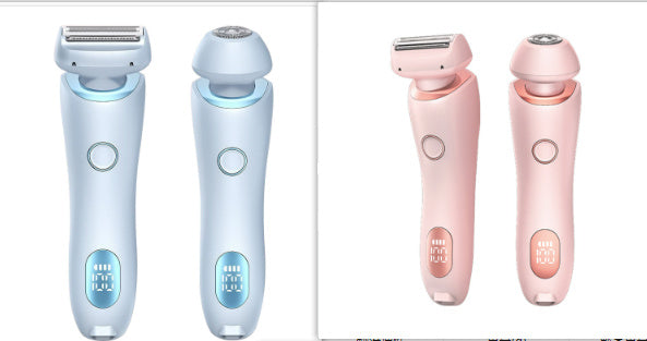 2 In 1 Hair Removal Epilator USB Rechargeable Trimmer Women Body Razor Face Leg Armpit Bikini Hand Pubic Shaver Hair Remover Vibrant Vaults