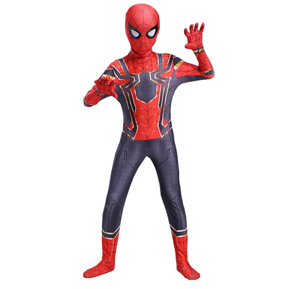 High Quality Superhero Spidermans Costume Bodysuit For Kids Adult Spandex Zentai Halloween Party Cosplay Jumpsuit 3D Style