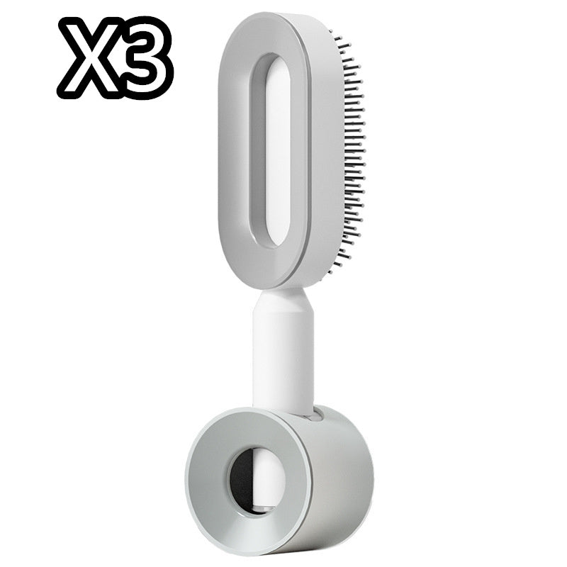 Self Cleaning Hair Brush For Women One-key Cleaning Hair Loss Airbag Massage Scalp Comb Anti-Static Hairbrush Vibrant Vaults