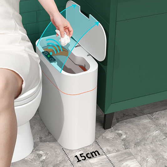 Smart Trash Can With Lid For Bedroom And Living Room Kitchen Storage Box Trash Can Induction Small Car Box Automatic Smart Dustbin Smart Trash Bin Vibrant Vaults