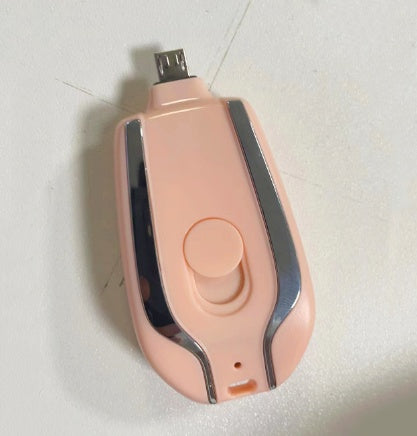 1500mAh Mini Power Emergency Pod Keychain Charger With Type-C Ultra-Compact Mini Battery Pack Fast Charging Backup Power Bank Vibrant Vaults