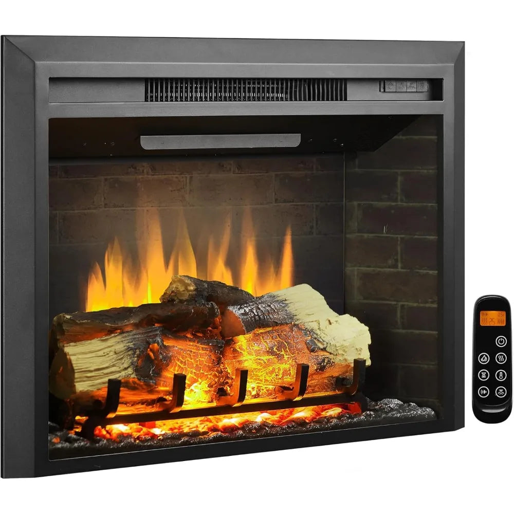 28 "W electric fireplace plug (EF262), fireplace heater 750/1500W, flame crackle, remote control