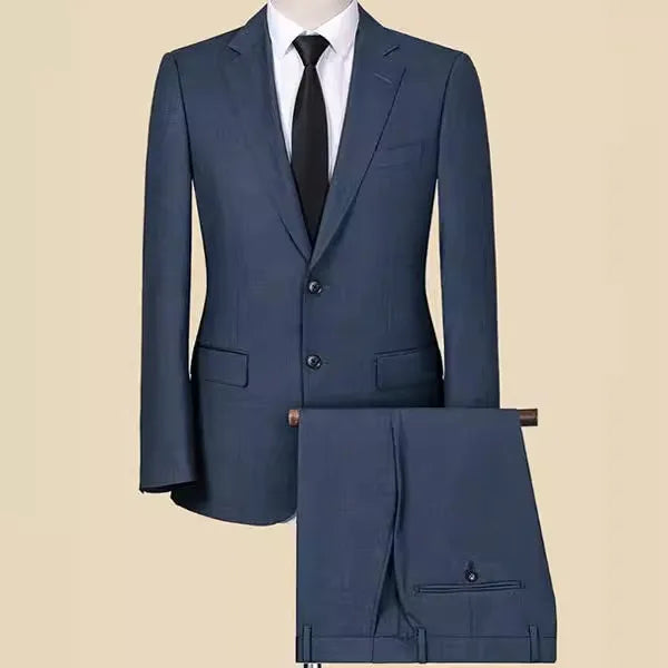 Stylish luxury high quality men's suit with trousers, casual configuration, selected high quality fabrics 7190