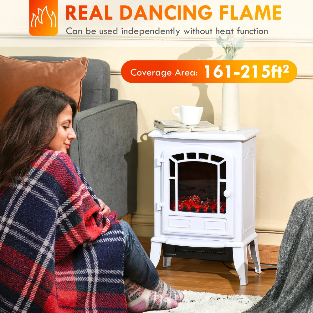 22 "Electric Fireplace, electric heater, Fire Place Heater adjustable temperature, overheat protection, Space Saving