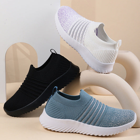 Women's Light Soft Bottom Casual Cool Breathable Comfortable Mesh Sneaker Vibrant Vaults