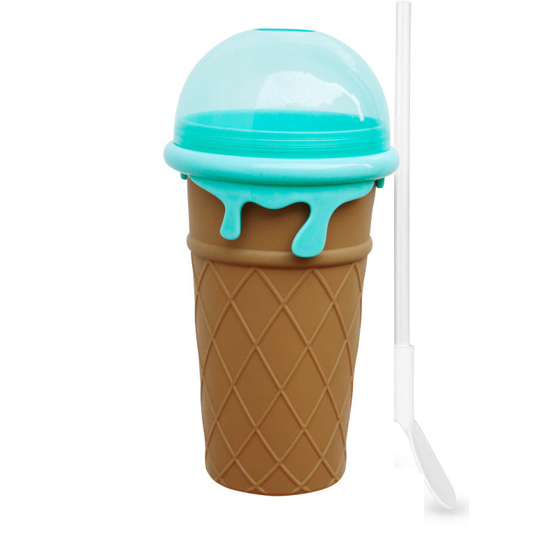 500ml Large Capacity Slushy Cup Summer Squeeze Homemade Juice Water Bottle Quick-Frozen Smoothie Sand Cup Pinch Fast Cooling Magic Ice Cream Slushy Maker Beker Kitchen Gadgets Vibrant Vaults